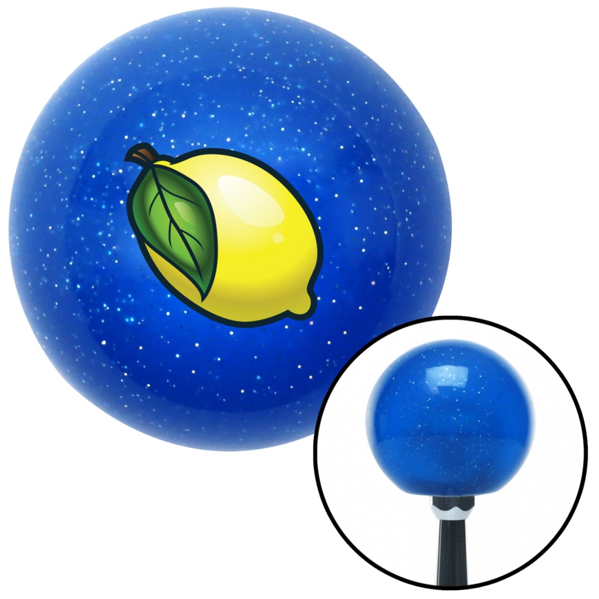 American Shifter 27988 Lemon Blue Metal Flake Shift Knob with M16 x 1.5 Insert Shifter Auto Manual Custom