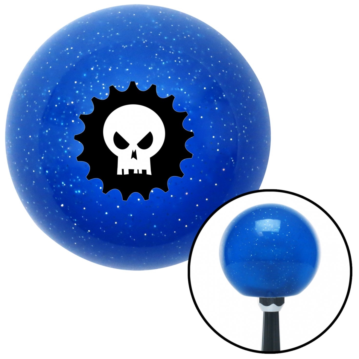 American Shifter 27955 Hellraiser Blue Metal Flake Shift Knob with M16 x 1.5 Insert Shifter Auto Manual