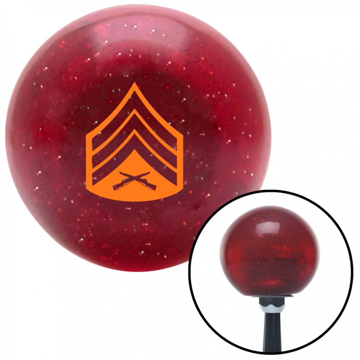 American Shifter 58293 Orange 04 Sergeant Red Metal Flake Shift Knob with M16 x 1.5 Insert Shifter Auto