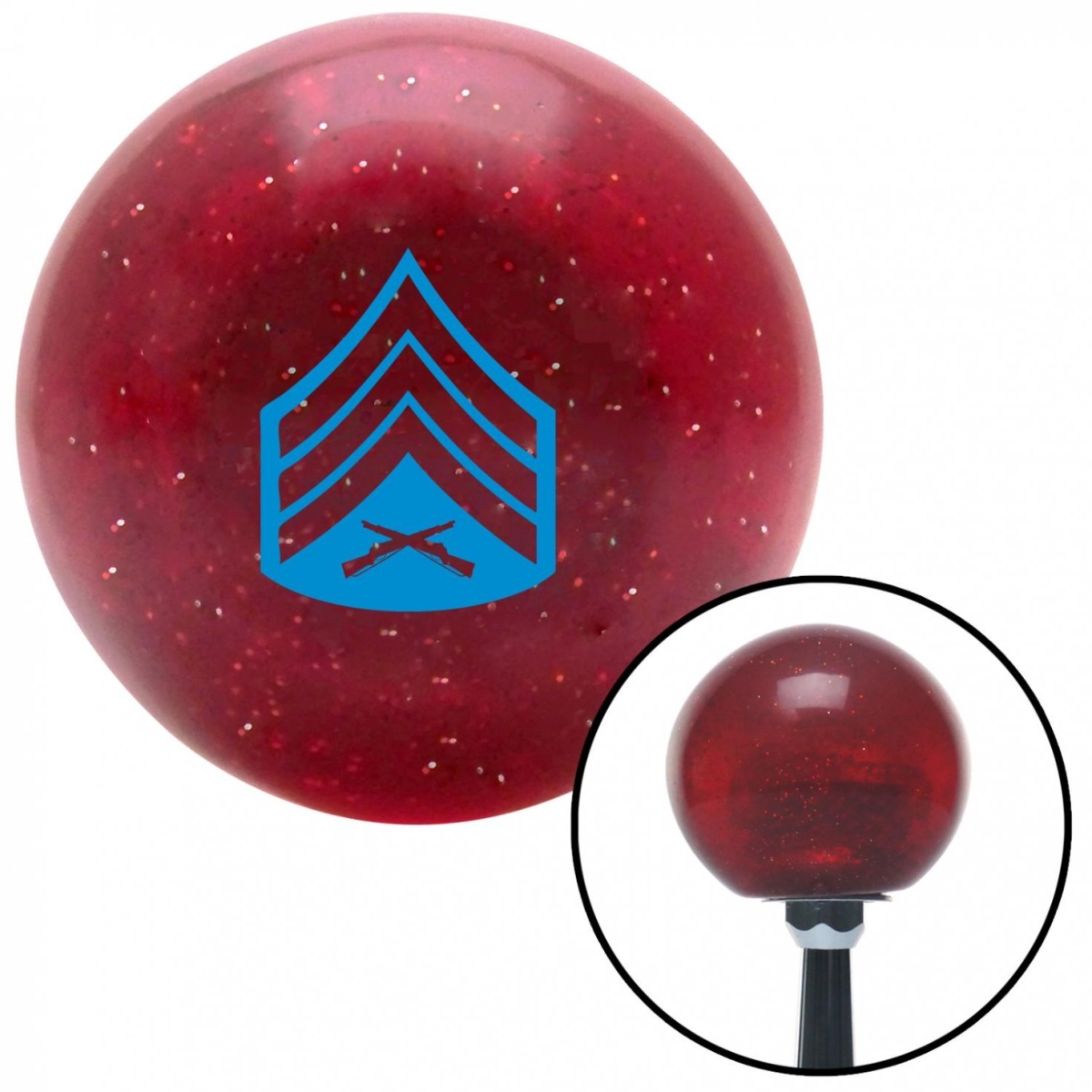 American Shifter 58291 Blue 04 Sergeant Red Metal Flake Shift Knob with M16 x 1.5 Insert Shifter Auto Brody