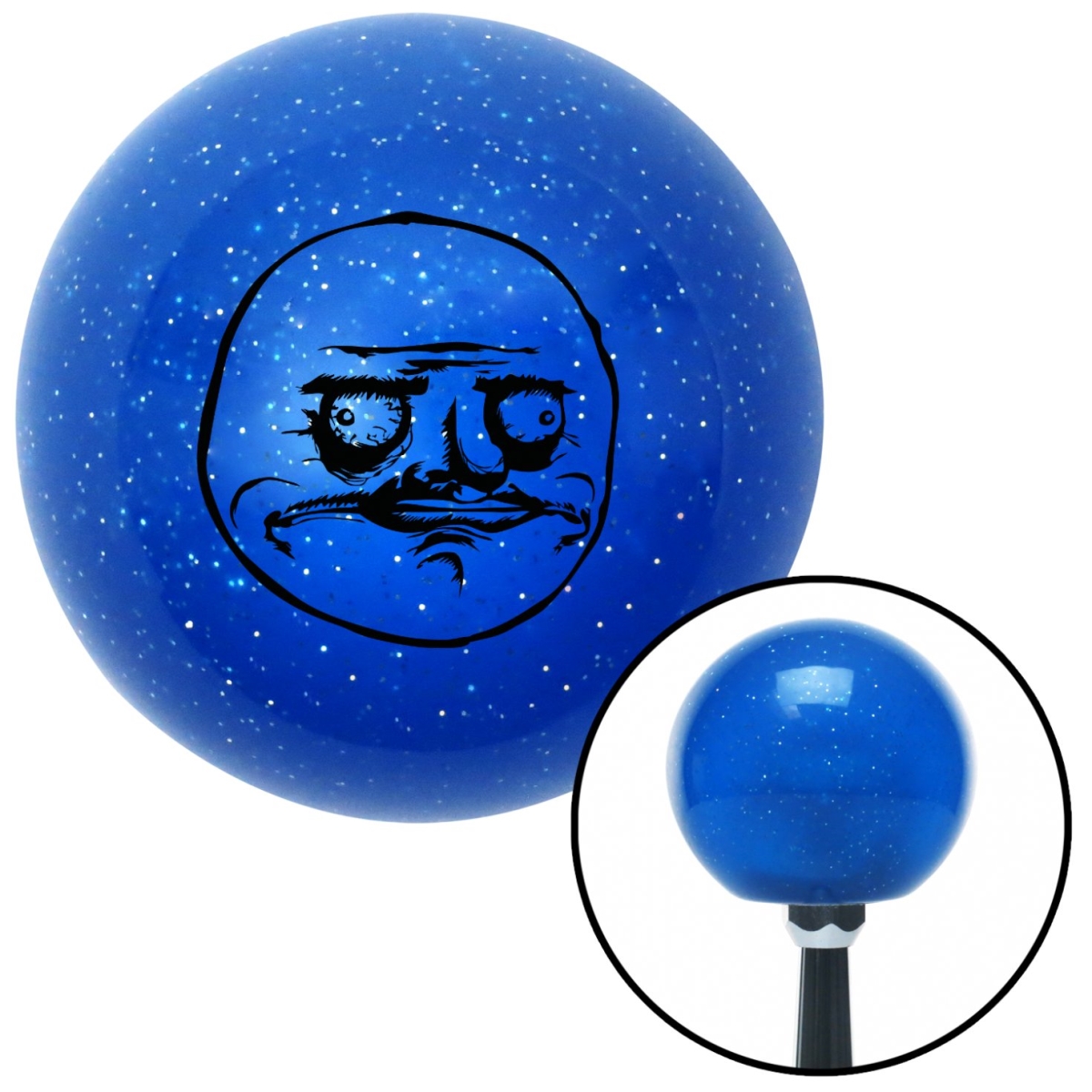 American Shifter 24315 Black Me Gusta Blue Metal Flake Shift Knob with M16 x 15 Insert Shifter Auto Brody