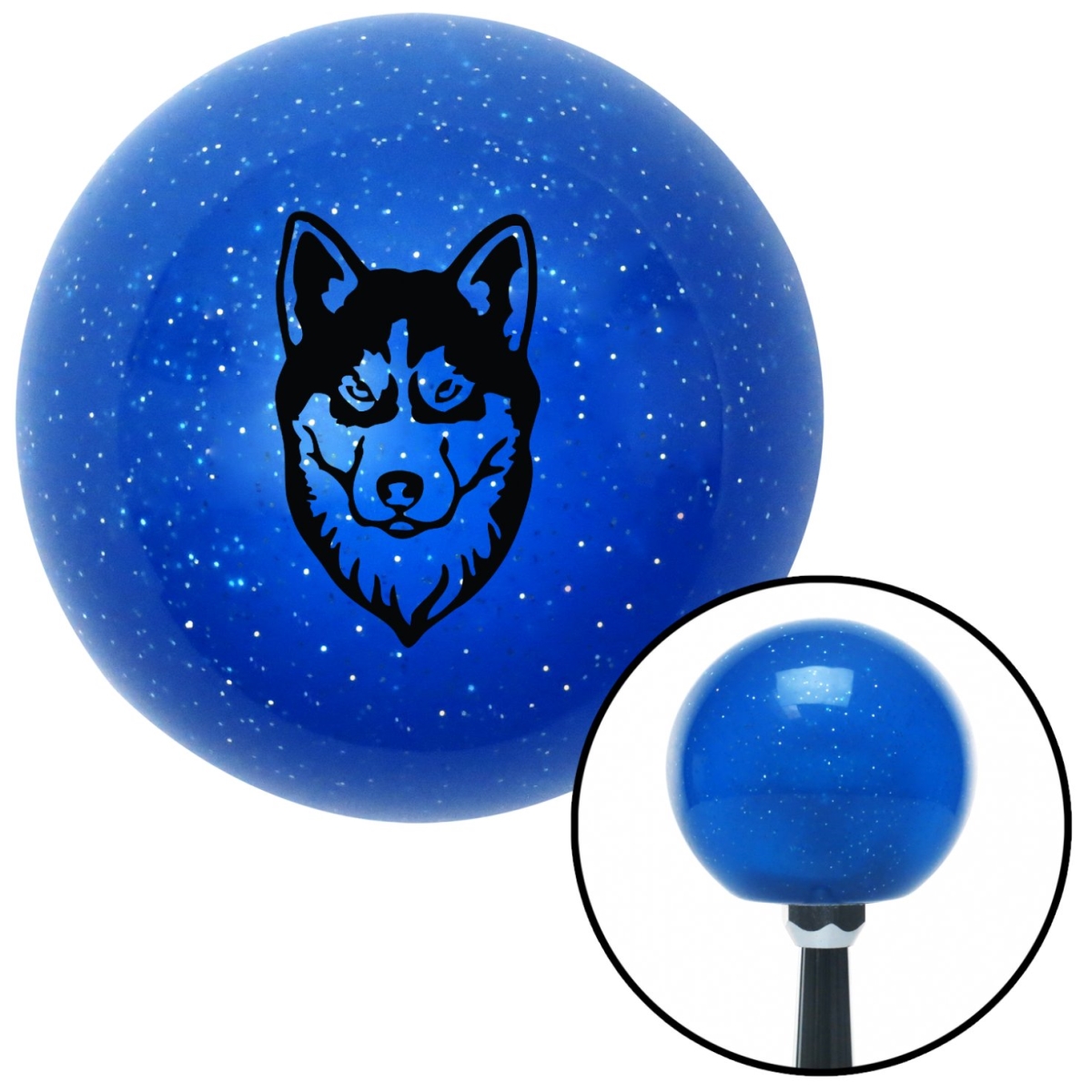American Shifter 26760 Husky Blue Metal Flake Shift Knob with M16 x 1.5 Insert Shifter Auto Manual Custom