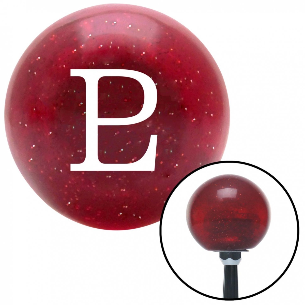 American Shifter 56032 White Pluto Red Metal Flake Shift Knob with M16 x 1.5 Insert Shifter Auto Manual