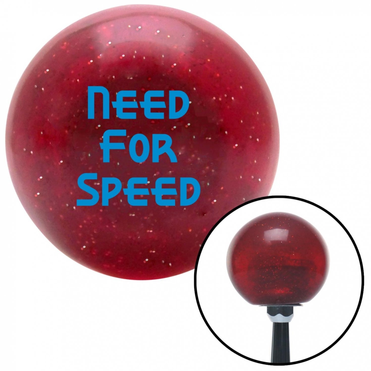 American Shifter 56294 Blue Need for Speed Red Metal Flake Shift Knob with M16 x 1.5 Insert Shifter Auto