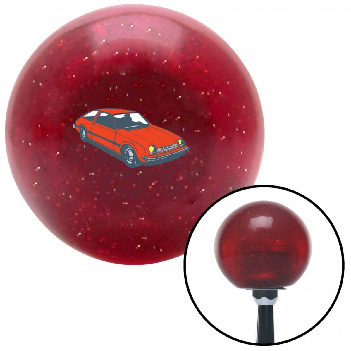 American Shifter 60099 Hatchback Red Metal Flake Shift Knob with M16 x 1.5 Insert Shifter Auto Manual