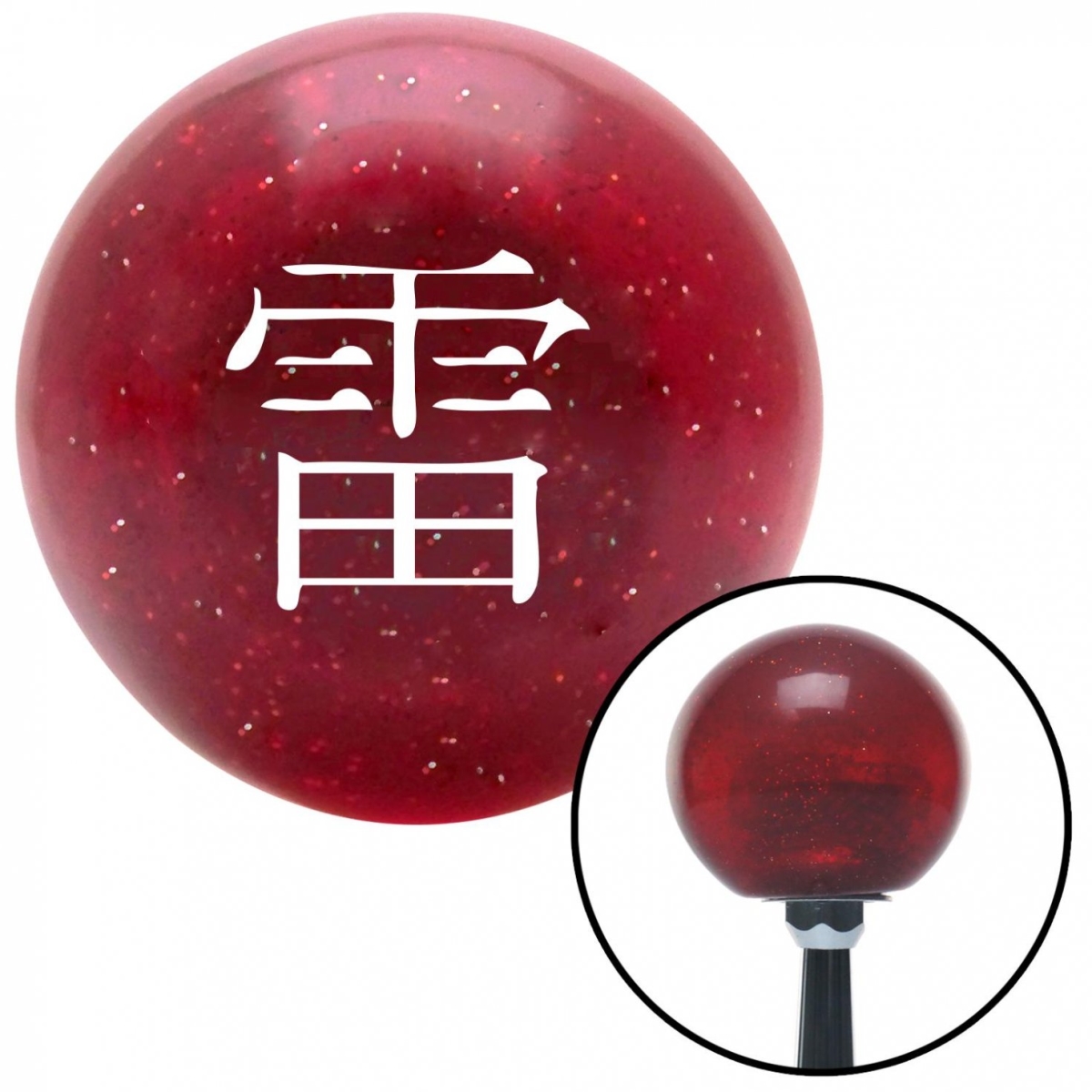 American Shifter 55796 White Cloud Symbol Red Metal Flake Shift Knob with M16 x 1.5 Insert Shifter Auto