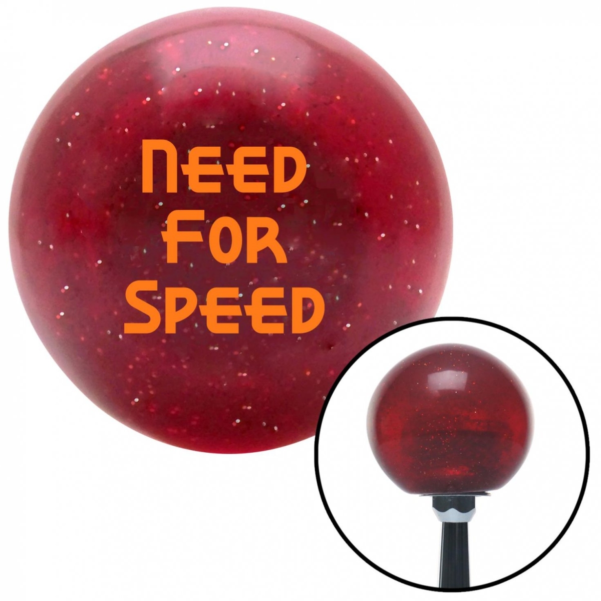American Shifter 56298 Orange Need for Speed Red Metal Flake Shift Knob with M16 x 1.5 Insert Shifter Auto