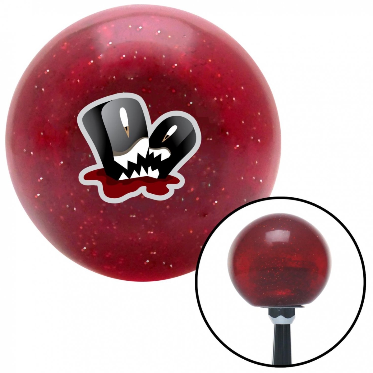 American Shifter 60108 Monster Red Metal Flake Shift Knob with M16 x 1.5 Insert Shifter Auto Manual Brody