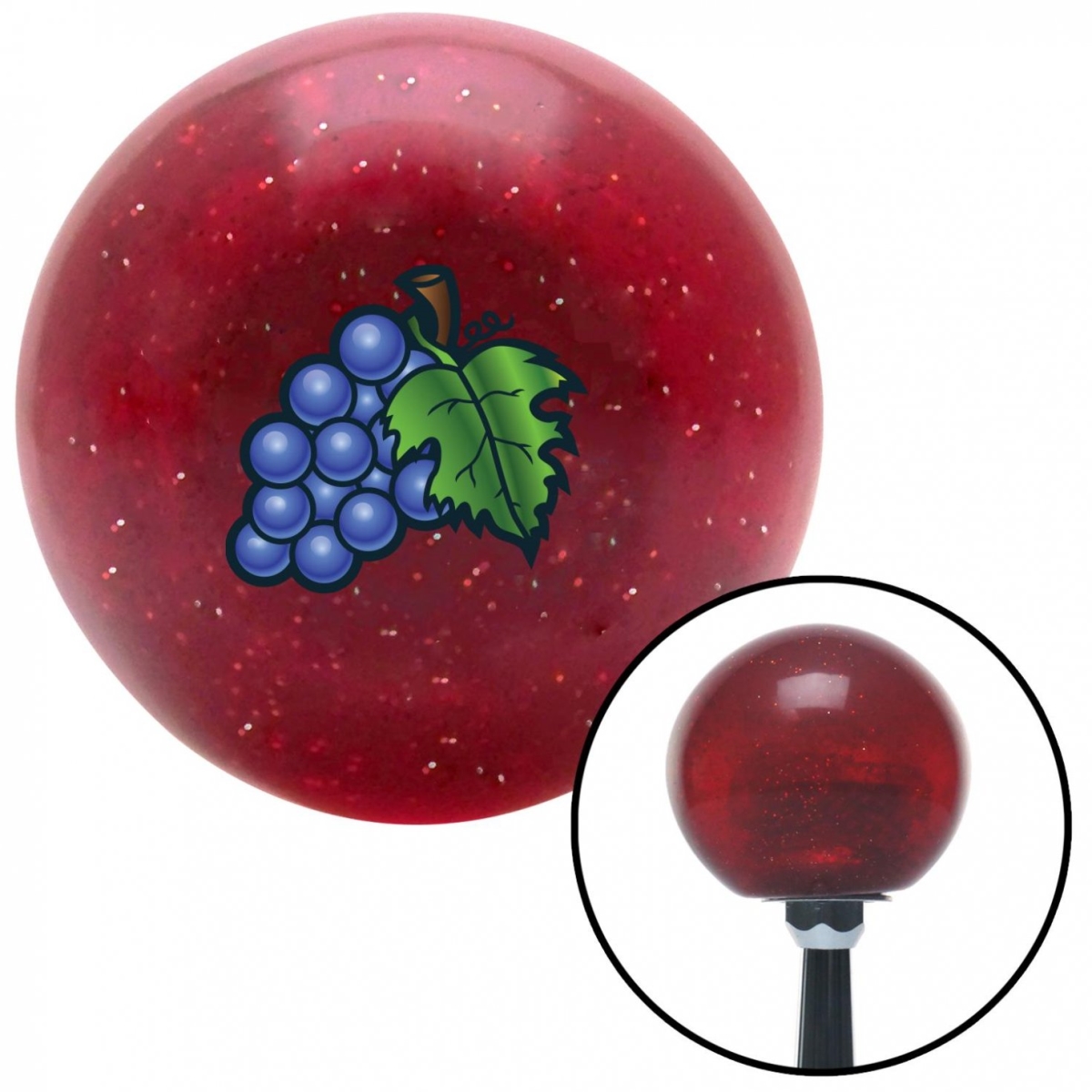 American Shifter 60132 Grapes Red Metal Flake Shift Knob with M16 x 1.5 Insert Shifter Auto Manual Custom