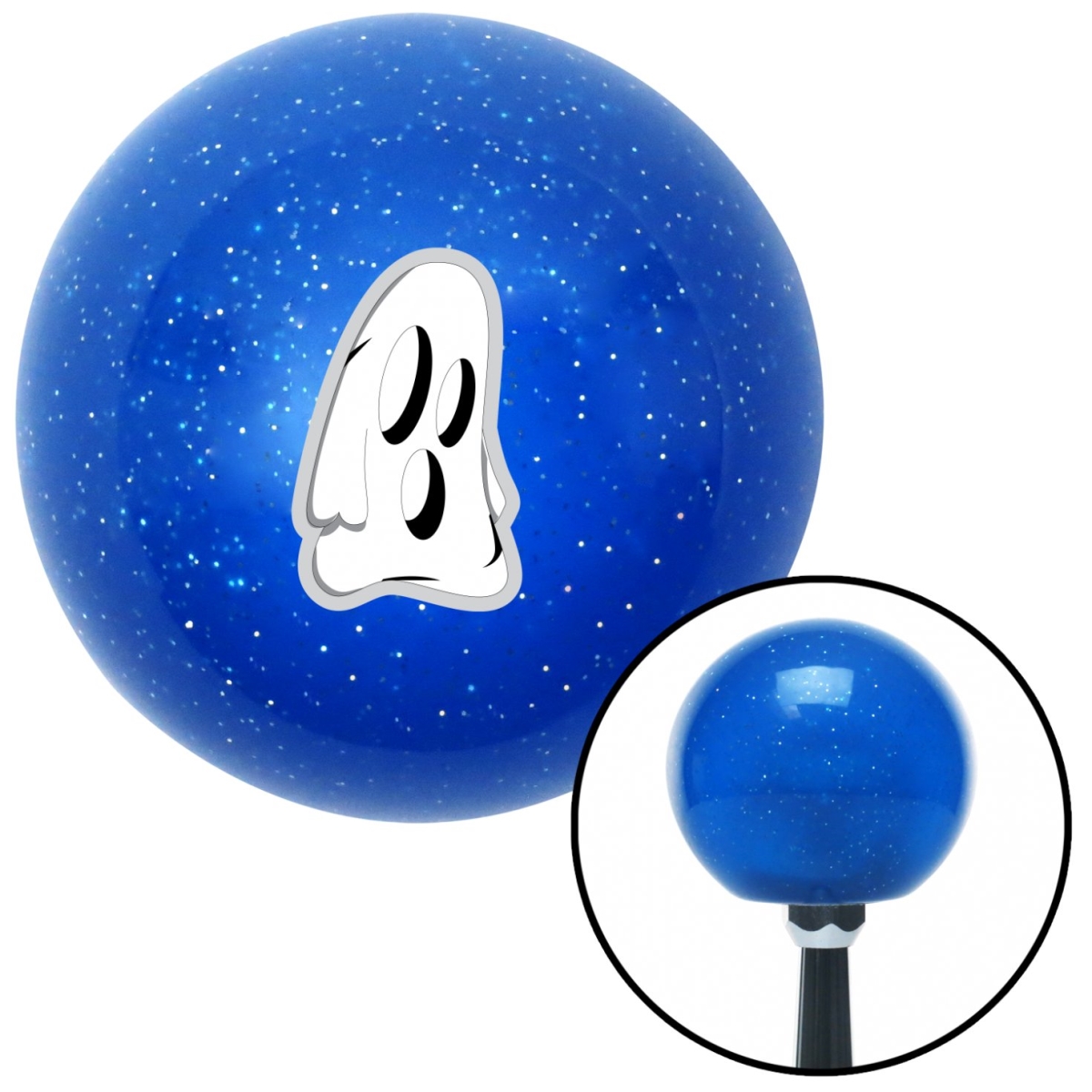 American Shifter 27946 Ghost Blue Metal Flake Shift Knob with M16 x 1.5 Insert Shifter Auto Manual Custom