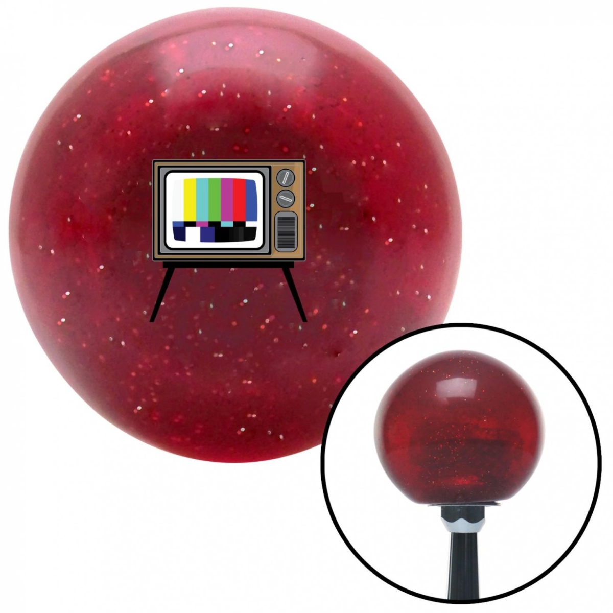 American Shifter 60168 TV Red Metal Flake Shift Knob with M16 x 1.5 Insert Shifter Auto Manual Custom Brody