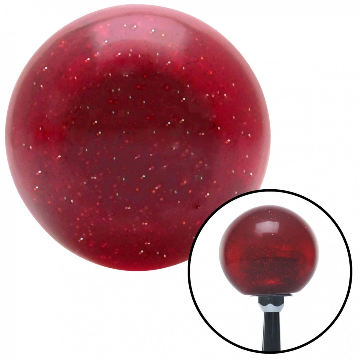 American Shifter 53826 Red Microphone Energy Red Metal Flake Shift Knob with M16 x 1.5 Insert Shifter Auto
