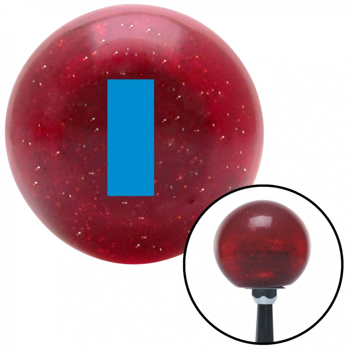 American Shifter 58058 Blue First Lieutenant & Second Lieutenant Red Metal Flake Shift Knob - M16 x 1.5 Insert