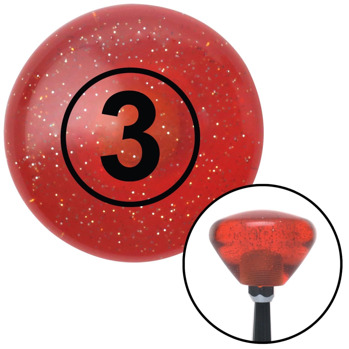 American Shifter 176755 Orange Retro Metal Flake Shift Knob with M16 x 1.5 Insert (Black Ball #3)