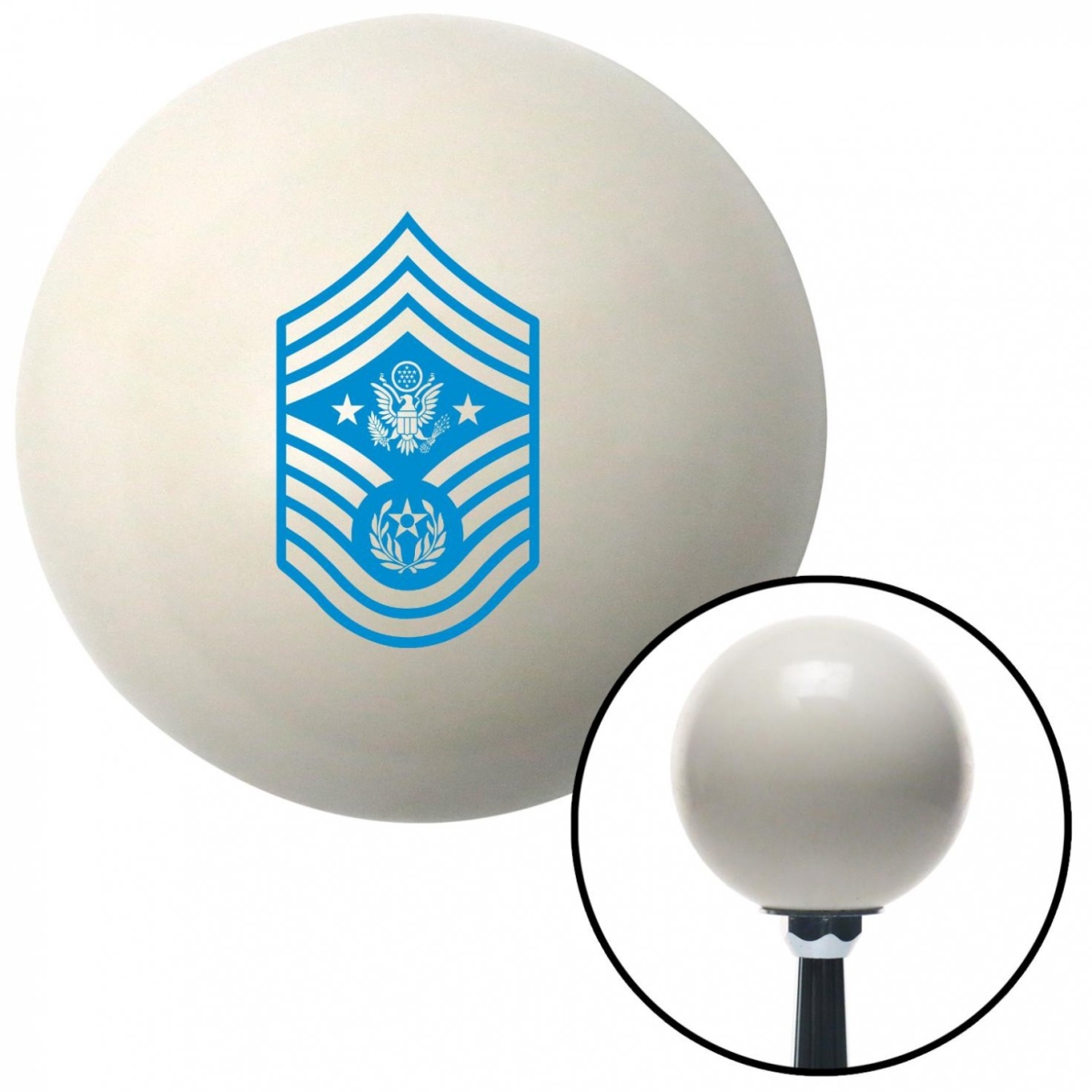 Blue Chief Master Sergeant of the Air Force Ivory Shift Knob with M16 x 1.5 Insert Brody -  NewAlthlete, NE1359613