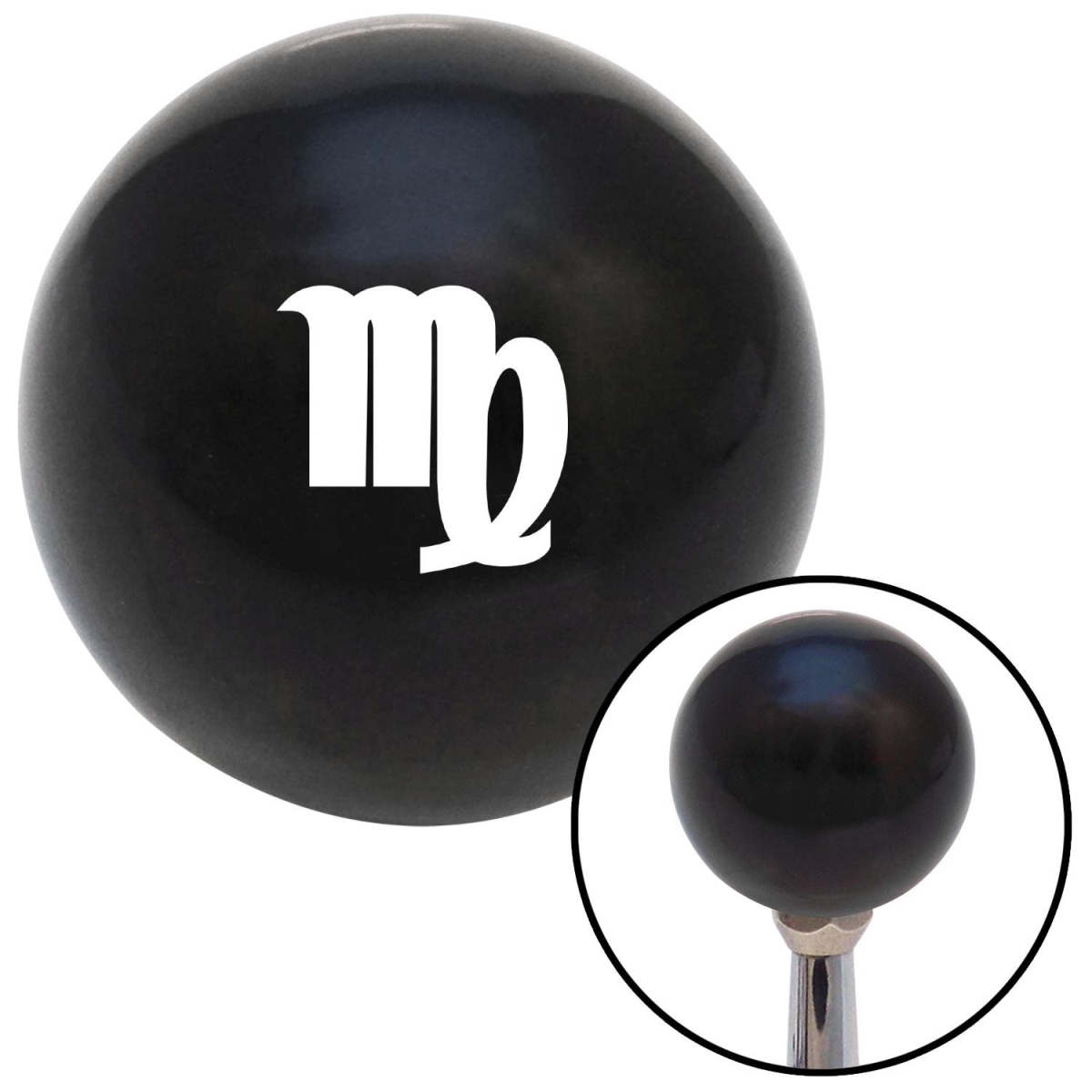 American Shifter 270480 Shift Knob (Company ASCSNX1591512 White Virgo Black with M16 x 1.5 Insert)