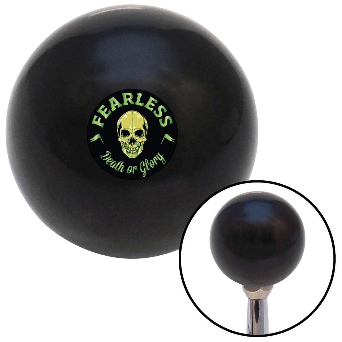 American Shifter 270544 Shift Knob (Company Fearless Death or Glory Black with M16 x 1.5 Insert)