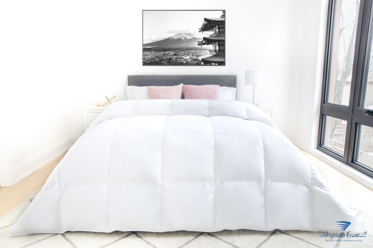 30 oz 600 Fill Power European White Down Duvet 500TC Pure Cotton Casing with Corner Ties, Twin -  Templeton, TE2975821