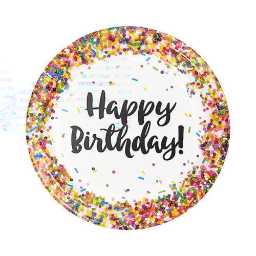 Hoffmaster Group 324661 Sprinkles Dinner Plate, Pack of 12-8 Per Pack