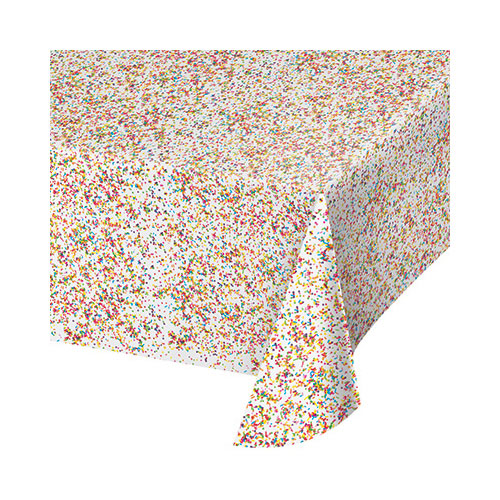 Group 324667 54 x 102 in. Sprinkles Plastic Border Tablecover All Over Print, Pack of 6