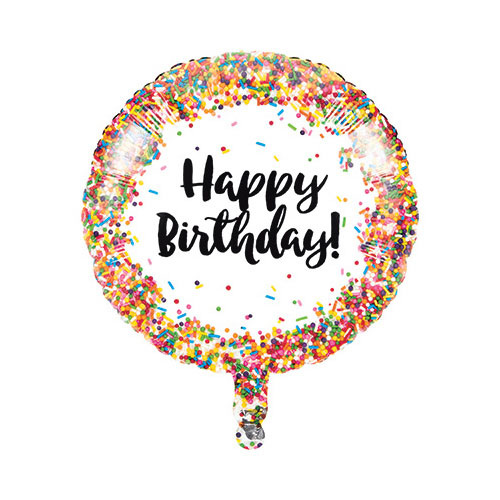 Group 324671 18 in. Sprinkles Metallic Balloon, Pack of 10