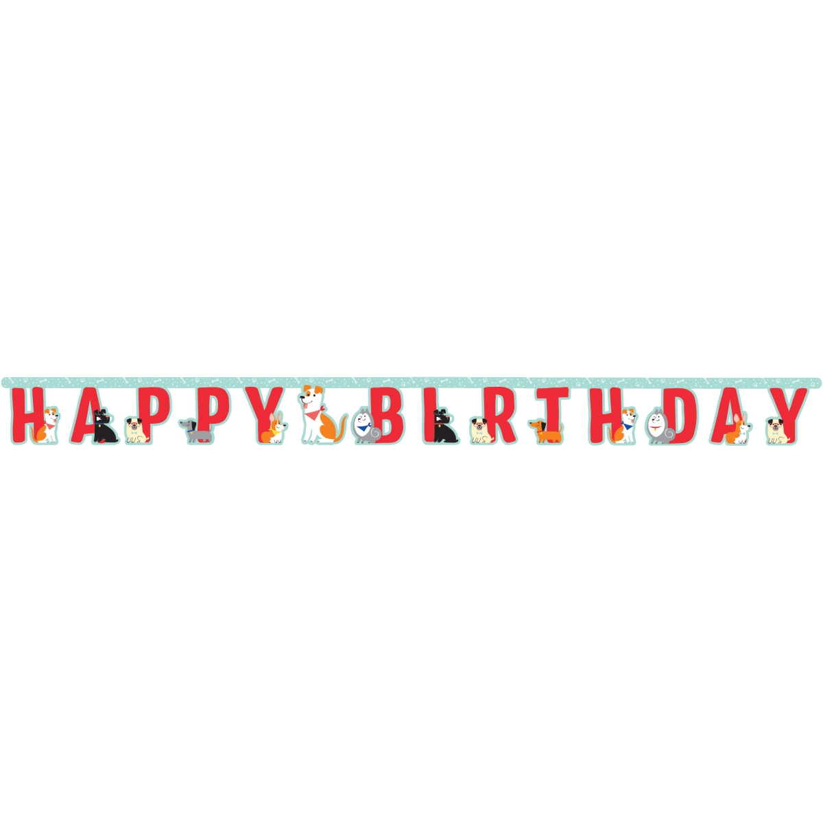 Picture of Creative Converting 336659 Dog Party Happy Birthday Banner