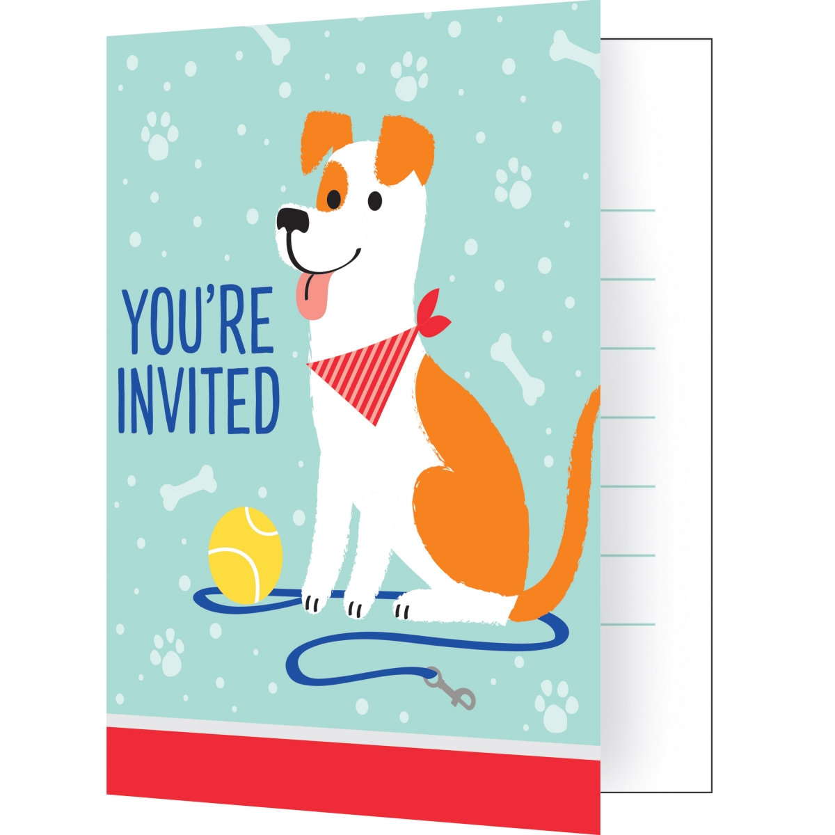 Picture of Creative Converting 336665 4 x 5 in. Dog Party Invitations&#44; 8 Count