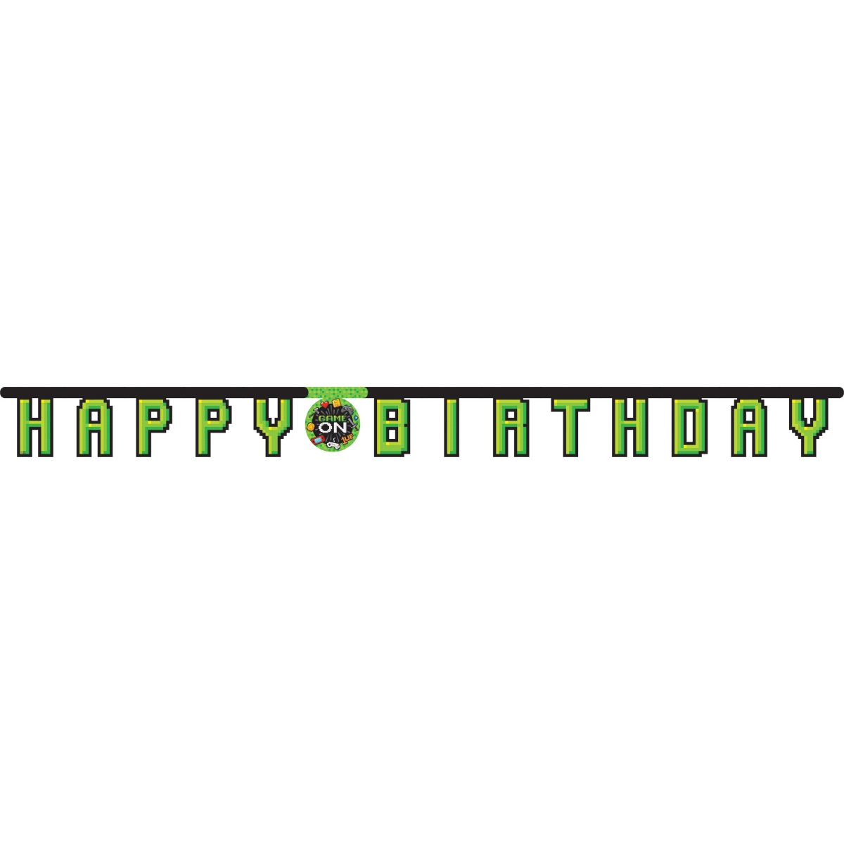 Picture of Creative Converting 336671 Video Game Party Happy Birthday Banner