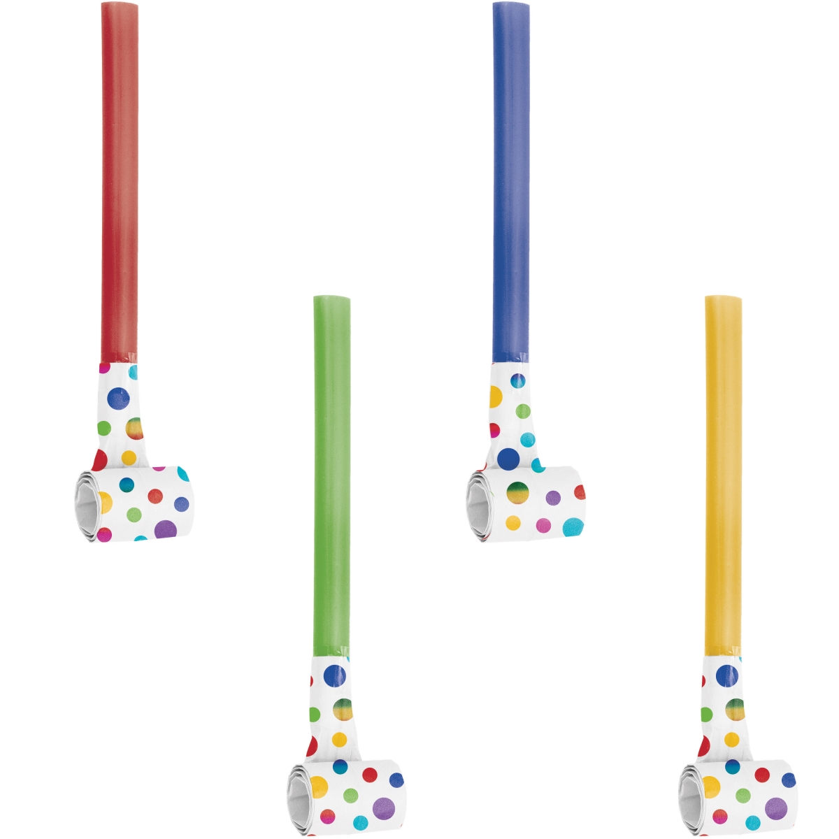 Picture of Creative Converting 338568 Rainbow Foil Party Blowers, 8 Count