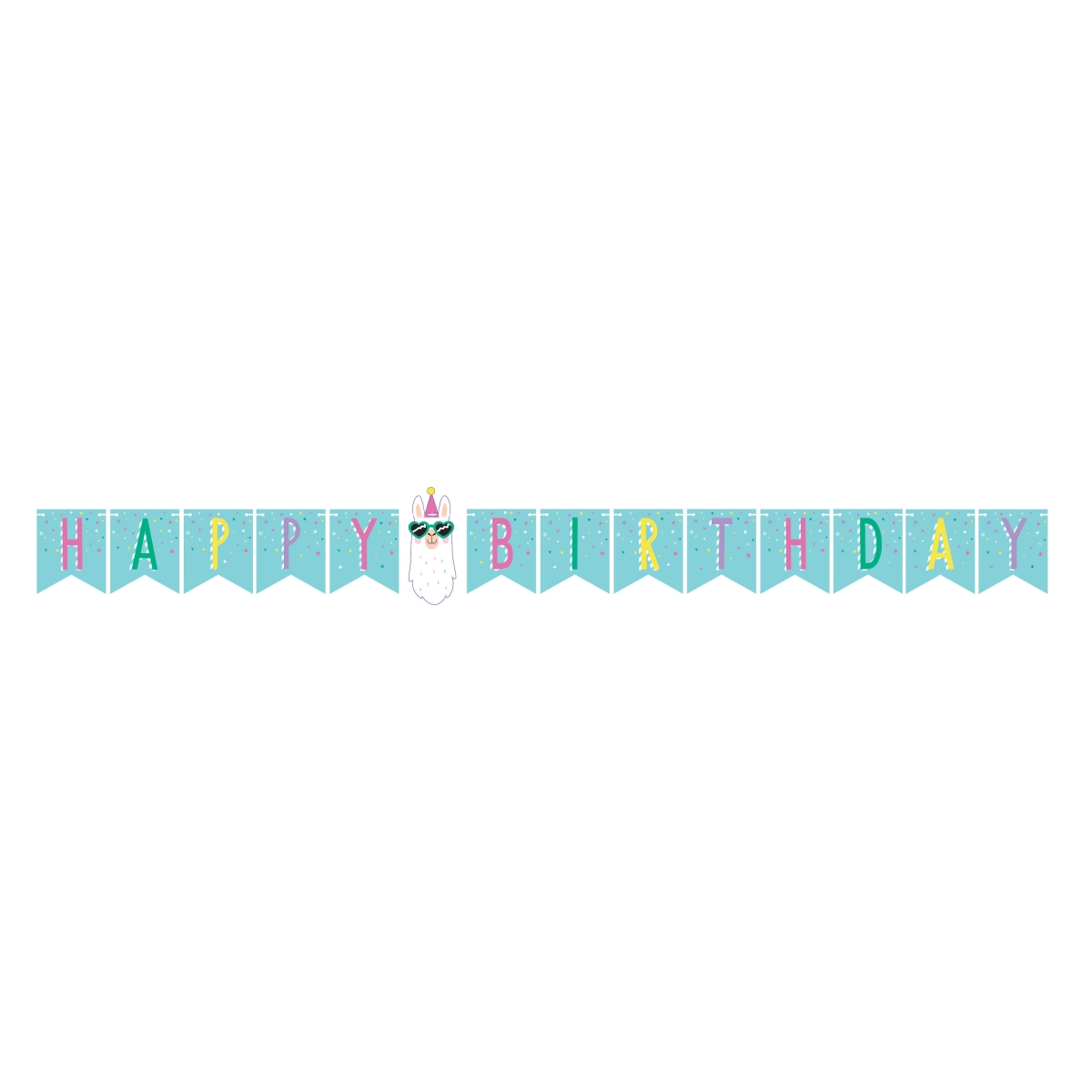 Picture of Creative Converting 339585 Llama Party Happy Birthday Banner