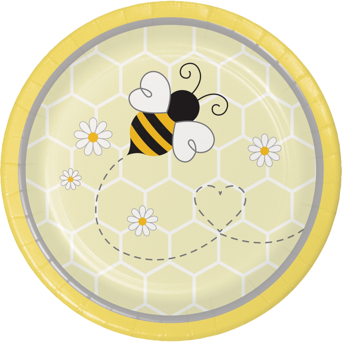 Picture of Creative Converting 339887 Bumblebee Baby Shower Dessert Plates&#44; 8 Count