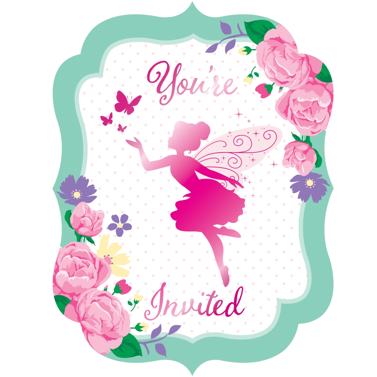 Picture of Creative Converting 340145 Floral Fairy Invitations&#44; 8 Count