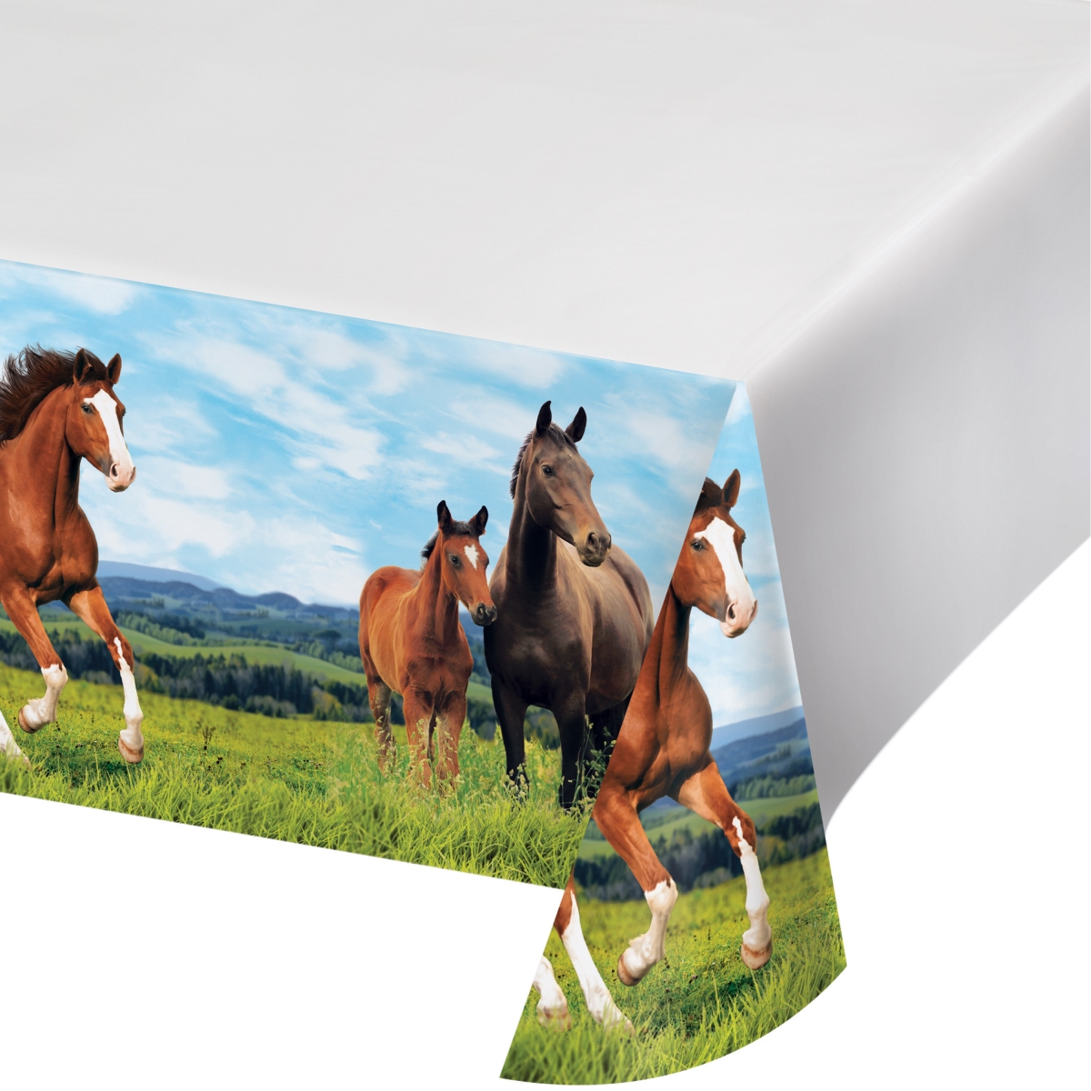 Picture of Creative Converting 340207 Wild Horse Plastic Tablecloth