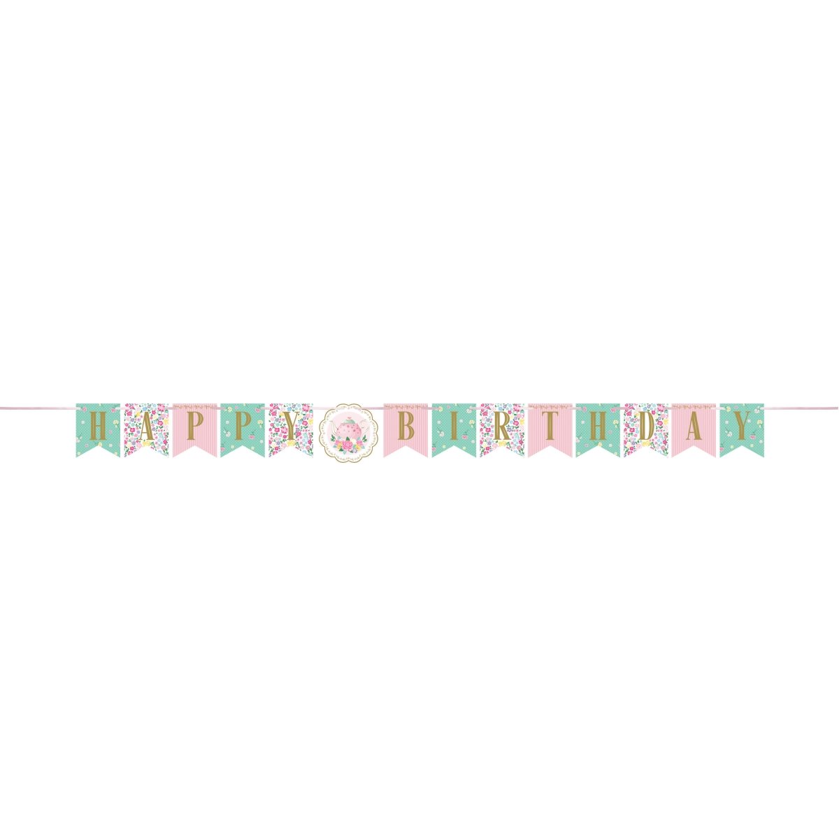 Picture of Creative Converting 340221 Floral Tea Party Tea Party Banner
