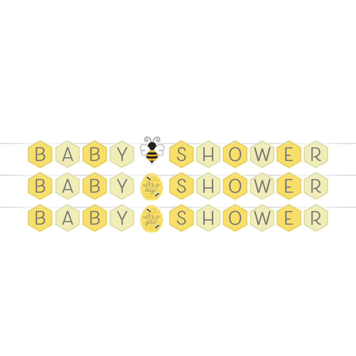 Picture of Creative Converting 340224 Bumblebee Baby Shower Banner