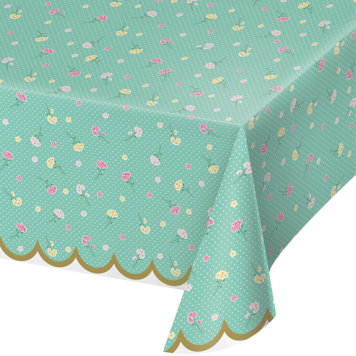 Picture of Creative Converting 340229 Floral Tea Party Plastic Tablecloth