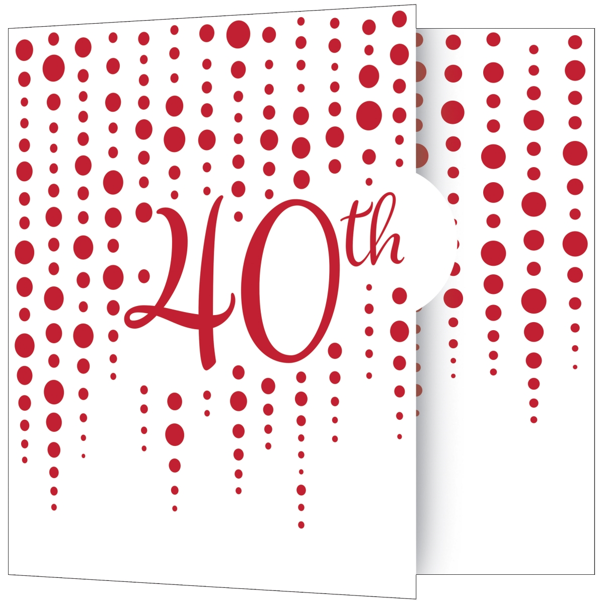 Picture of Creative Converting 340539 Ruby 40th Anniversary Invitations&#44; 8 Count