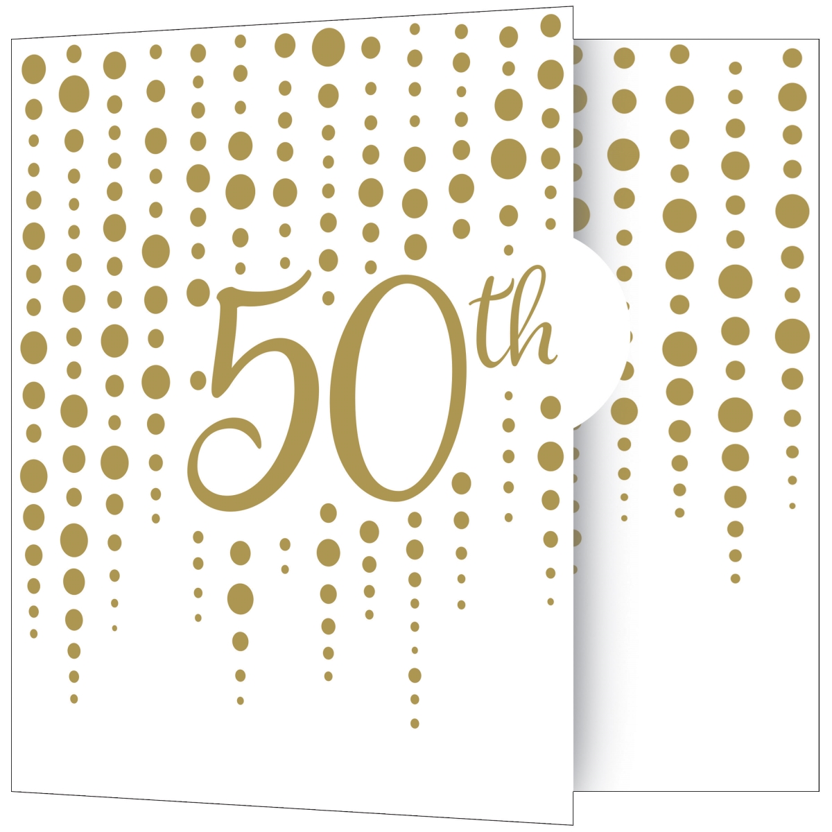 Picture of Creative Converting 340543 Gold 50th Anniversary Invitations&#44; 8 Count