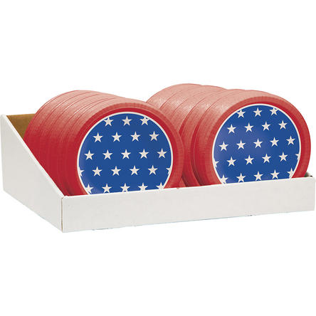 Picture of Creative Converting 328355 20 oz Patriotic Decor Paper Bowls Counter Display - 16 Piece