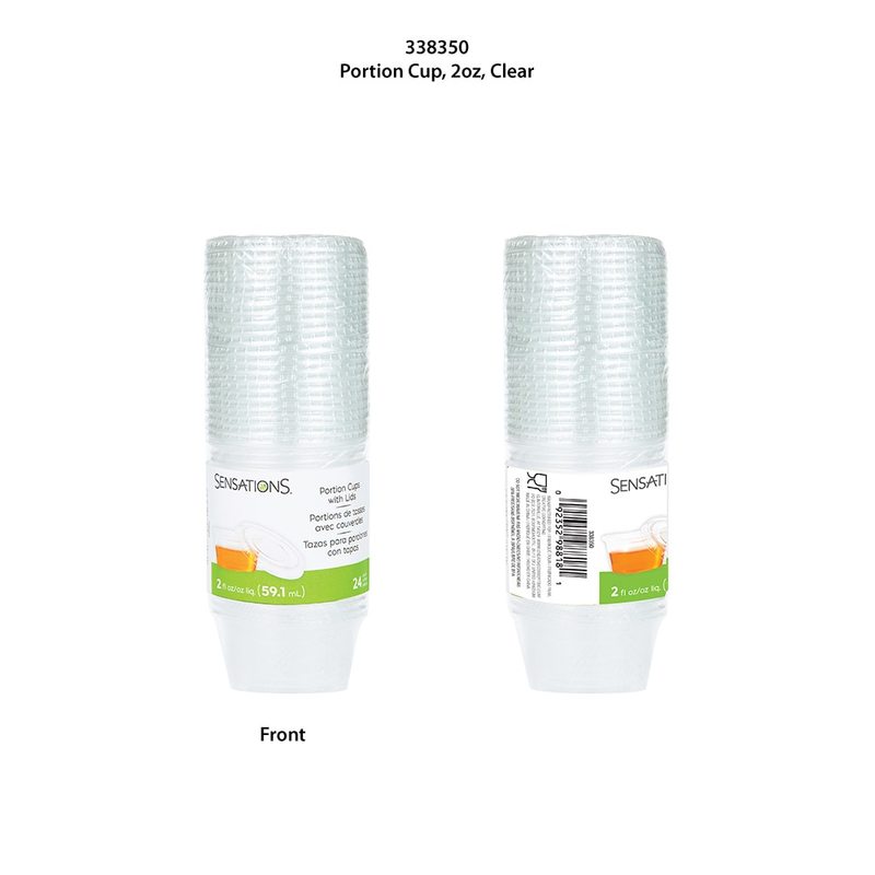 Picture of Creative Converting 338350 2 oz Portion Cups with Lids&#44; Clear - 24 Count