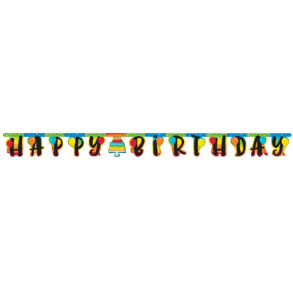 Picture of Creative Converting 332470 7 in. x 10 ft. Rainbow Cake Party Banner