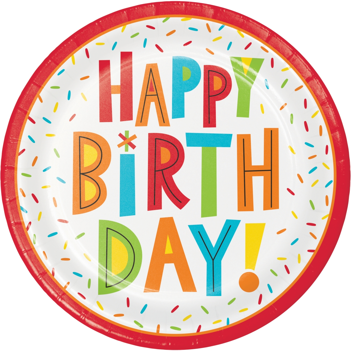 344455 9 in. Birthday Party Fun Plates - 96 Count