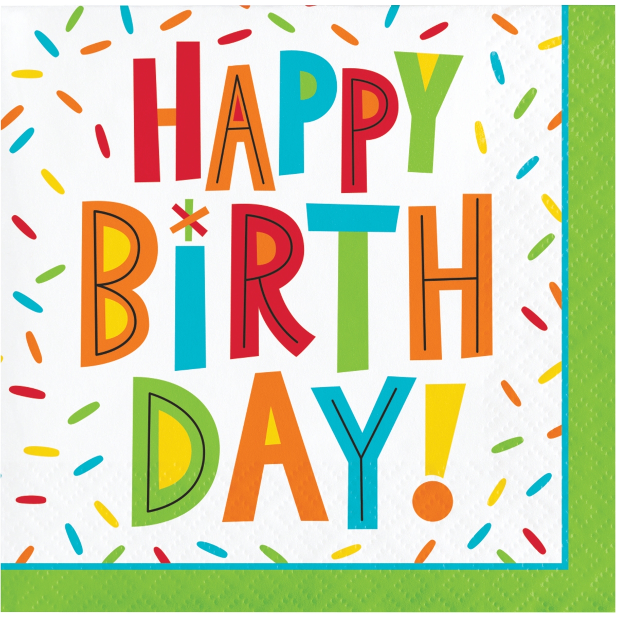 Birthday Beverage Fun 2-Ply Tissue Napkins- 192 Count