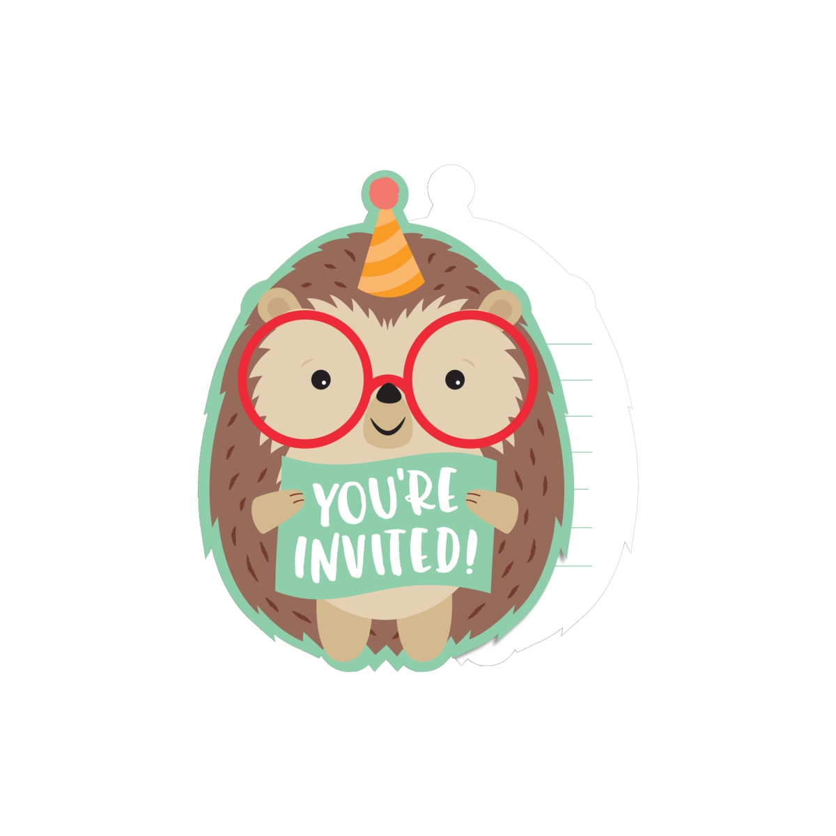 Picture of Creative Converting 345987 4.5 x 6 in. Hedgehog Party Invitations - 48 Count