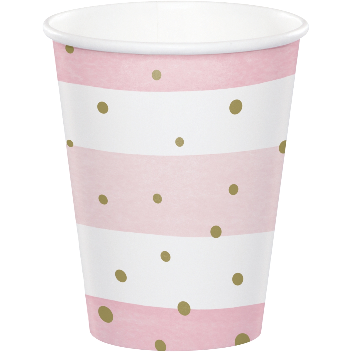 9 oz Celebration Cups- Pink & Gold - 96 Count