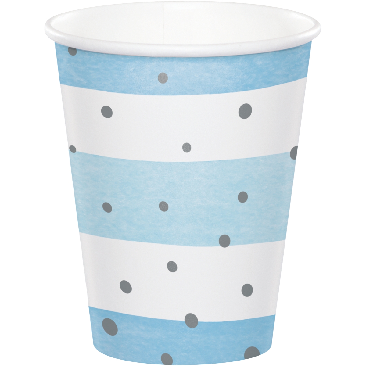 9 oz Celebration Cups- Blue & Silver - 96 Count