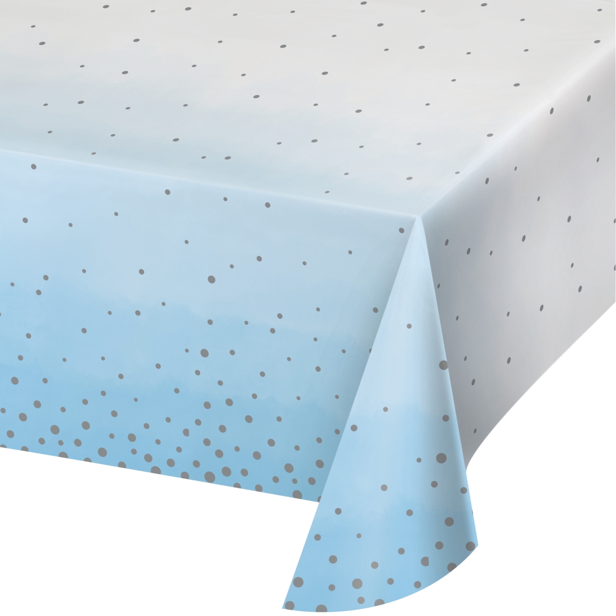 Picture of Creative Converting 346302 54 x 102 in. Celebration Paper Tablecloths&#44; Blue & Silver - 6 Count