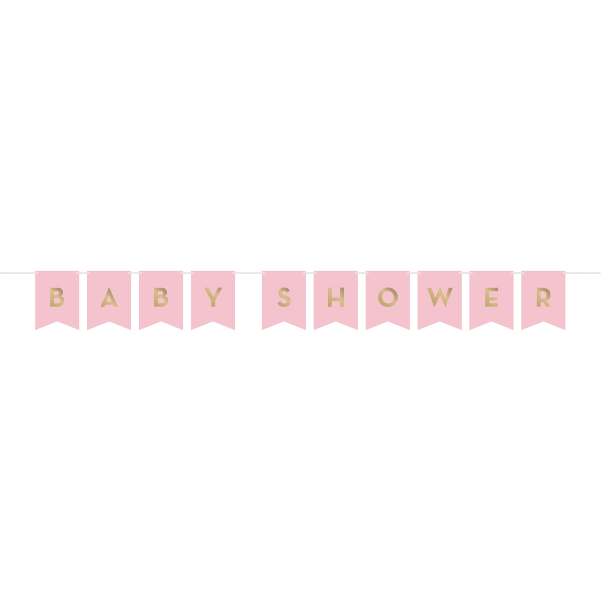 Picture of Creative Converting 346387 69.5 x 6 in. Celebration Baby Shower Banners&#44; Pink & Gold - 12 Count