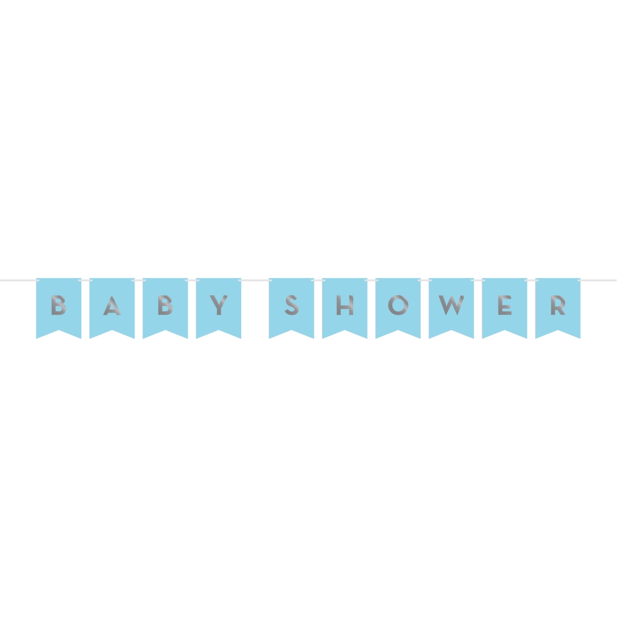 Picture of Creative Converting 346392 69.5 x 6 in. Celebration Baby Shower Banners&#44; Blue & Silver - 12 Count