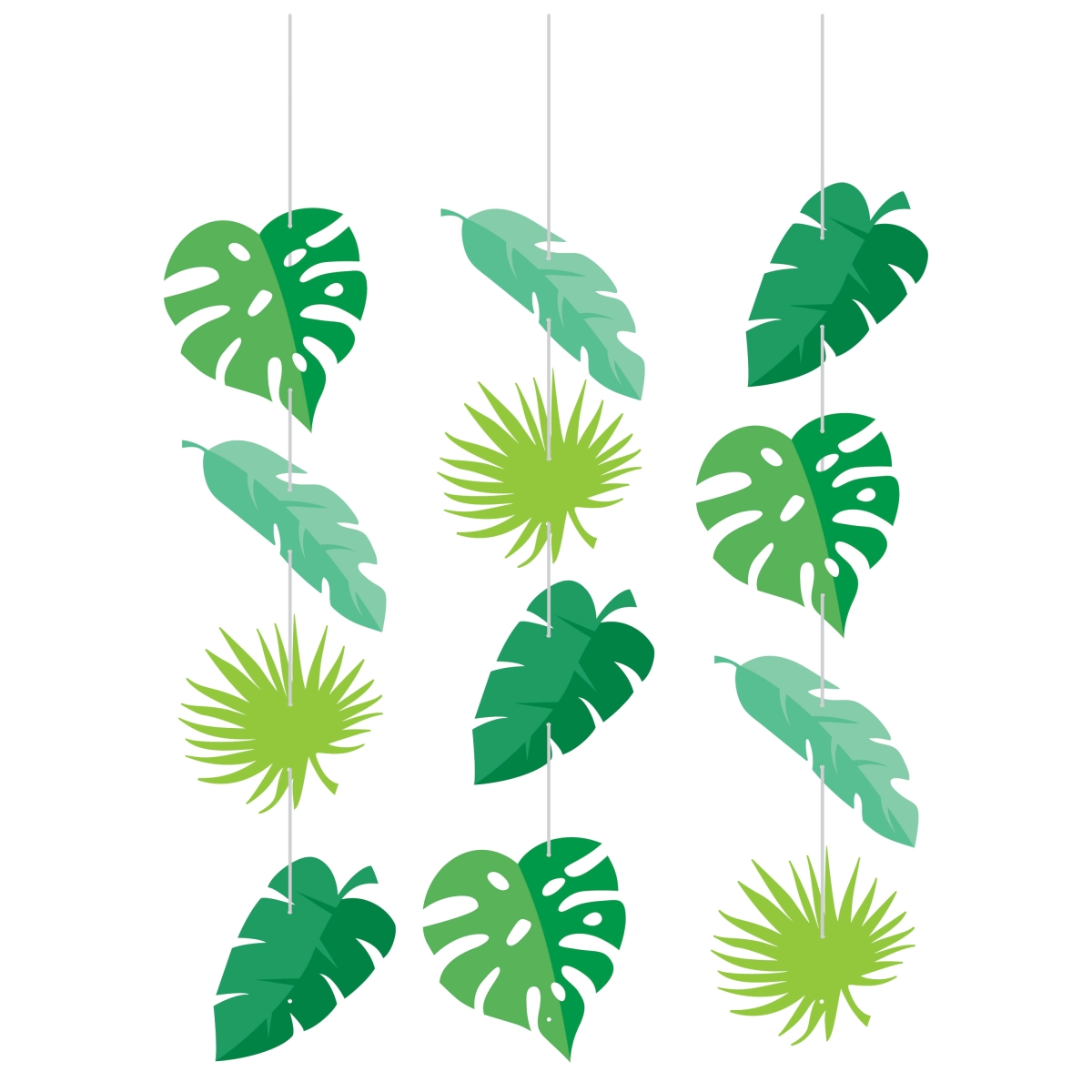 Picture of Creative Converting 346399 32 in. Jungle Leaf Hanging Cutouts - 36 Count